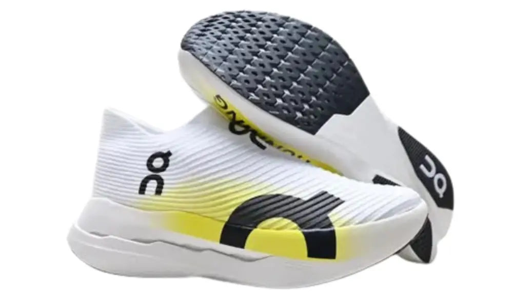 On Cloudboom white yellow