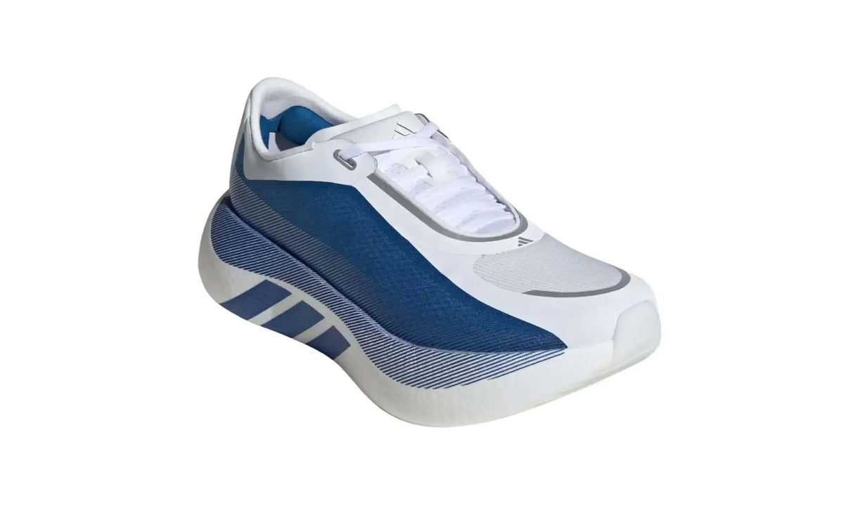 Adidas Adizero Cloud White Navy Blue unisex sneakers – front three-quarter view