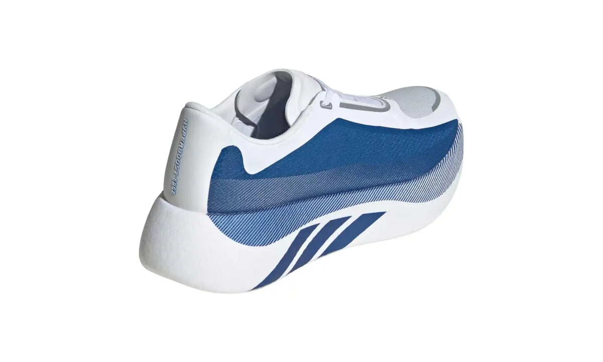 Adidas Adizero Cloud White Navy Blue unisex sneakers – rear three-quarter view