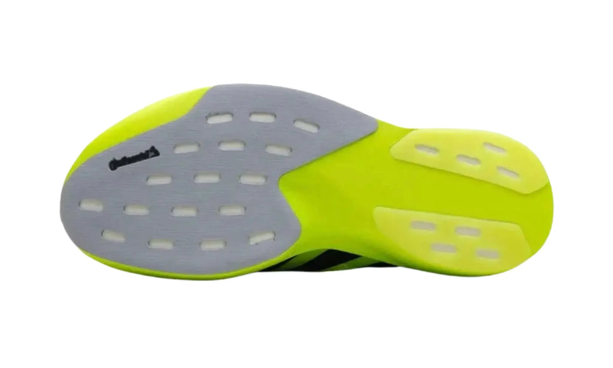 Adidas Adizero EVO SL Lucid Lemon Core Black Matte Silver men's sneakers – outsole view