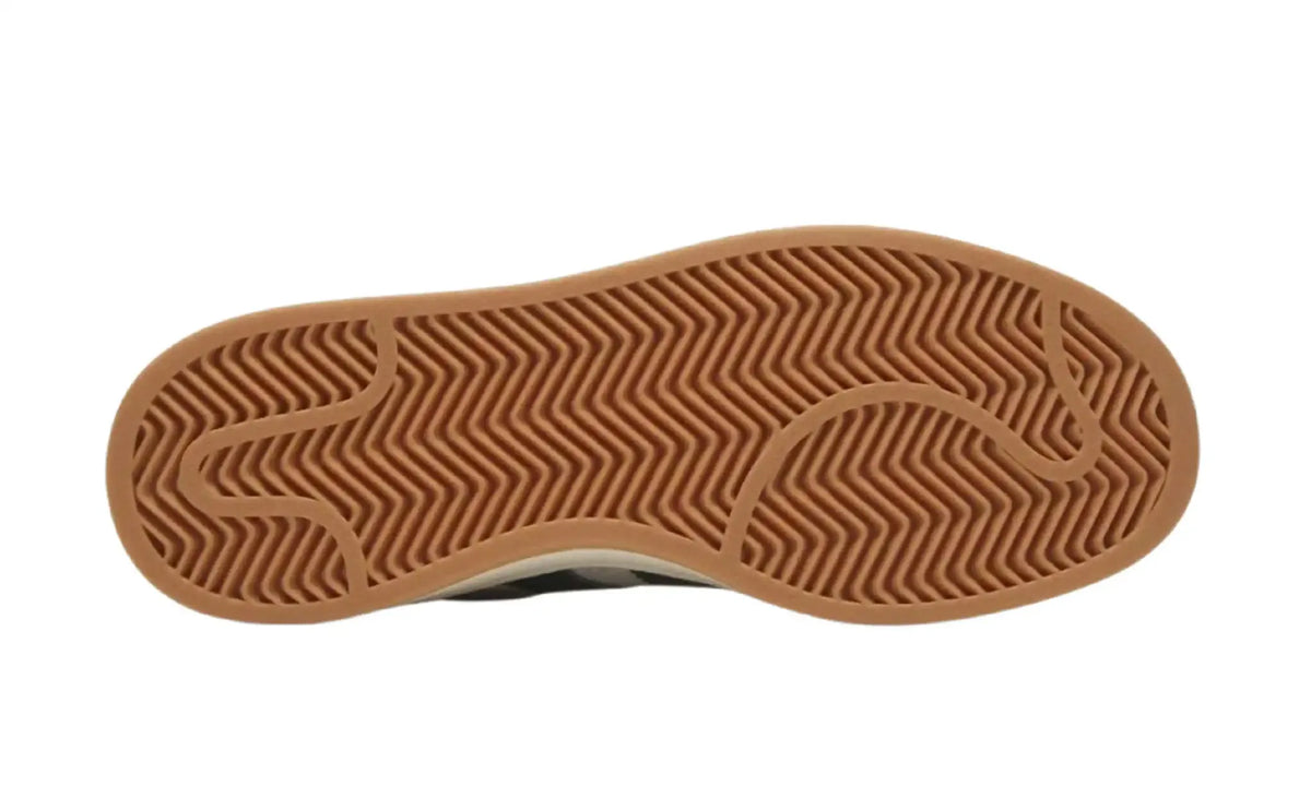 Adidas Campus 00s cream green unisex sneakers with green stripes and gum sole, outsole view