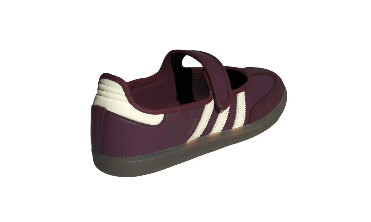 Adidas Samba Jane Burgundy Cream women's sneakers — rear three-quarter view