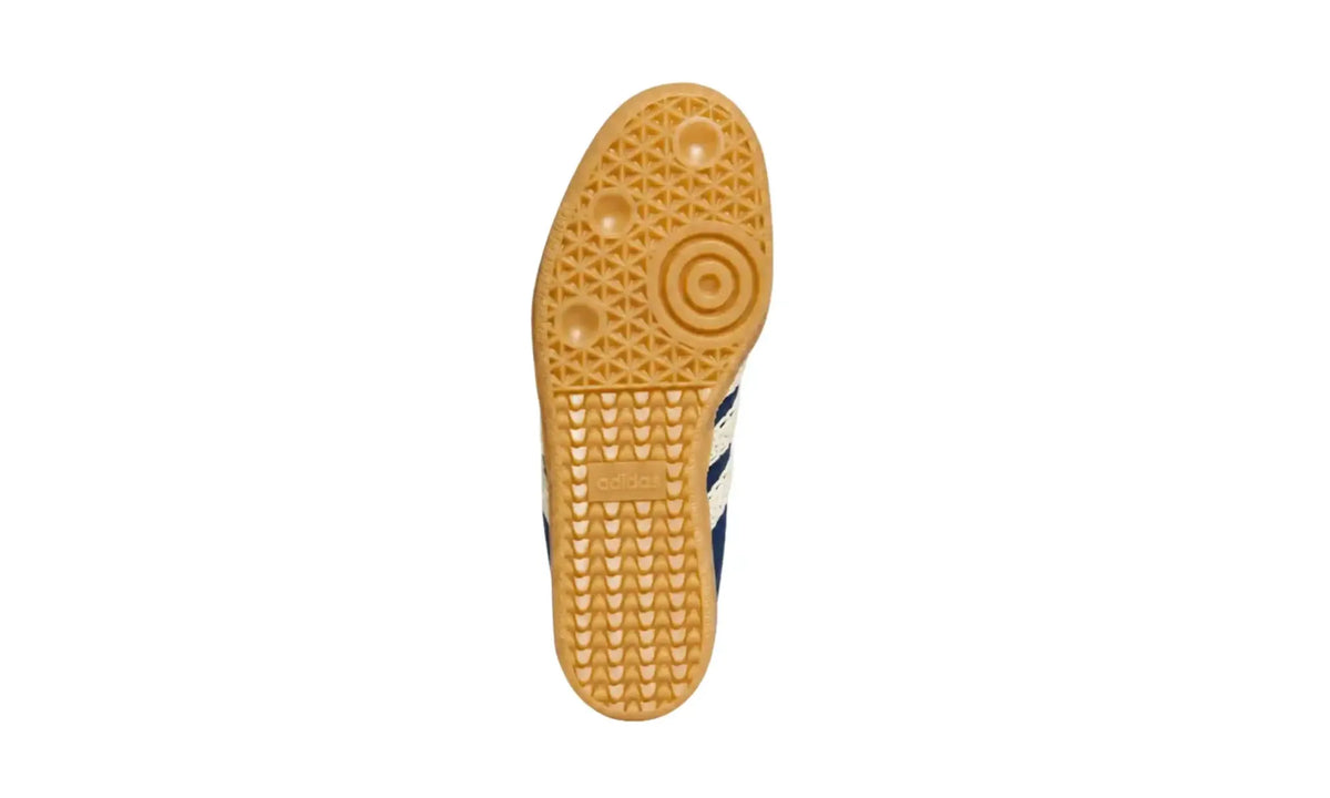 Adidas Samba OG Mule Navy Blue unisex shoe, outsole view showing gum-coloured tread