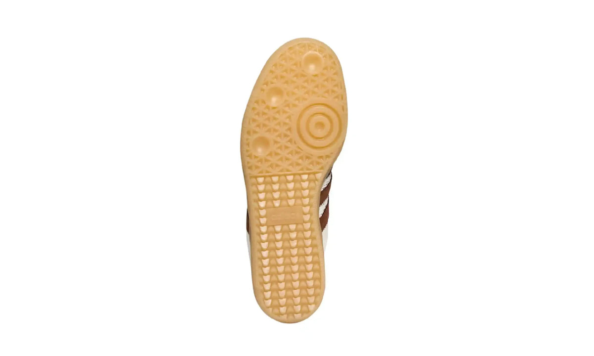 Adidas Samba OG Mule Off White Brown outsole view showing the gum-coloured tread