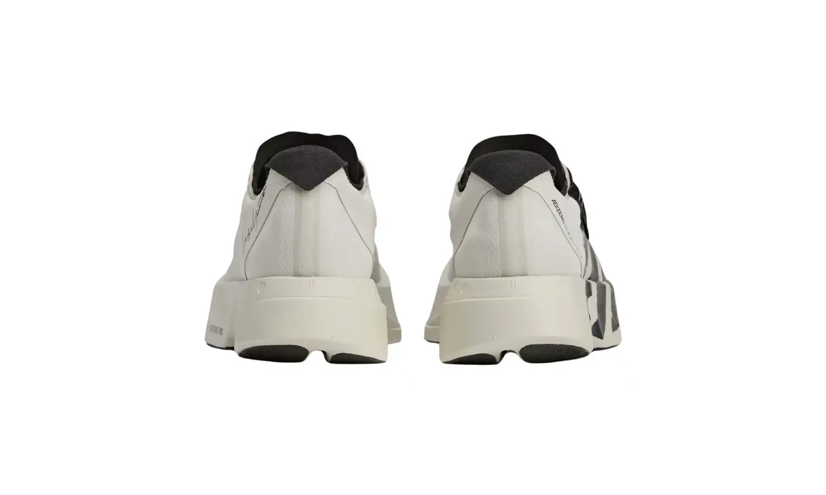Adidas Y-3 Adizero Adios Pro 4 Off White / Black – rear heel view