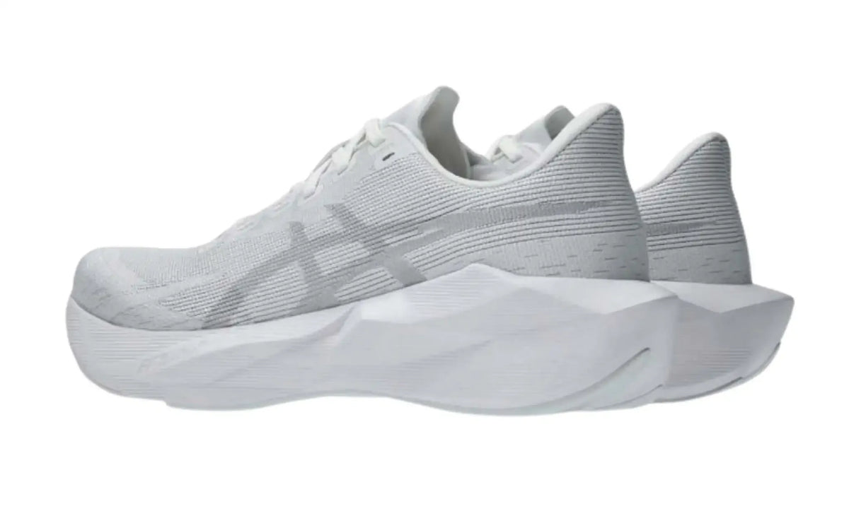 ASICS NOVABLAST 6 White/White sneakers, rear three-quarter view