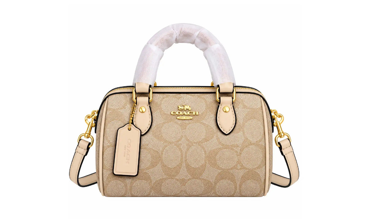 Rowan Crossbody Bag in Signature Canvas – Beige/Cream