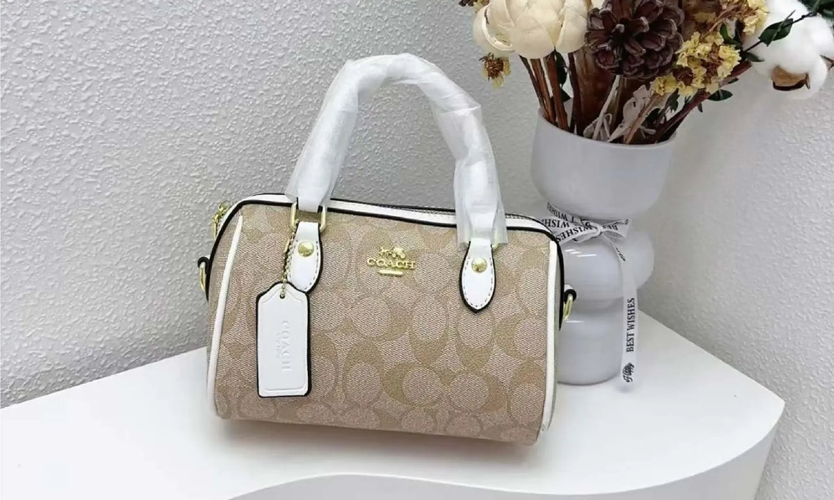 Coach Mini Rowan bag in Beige/White