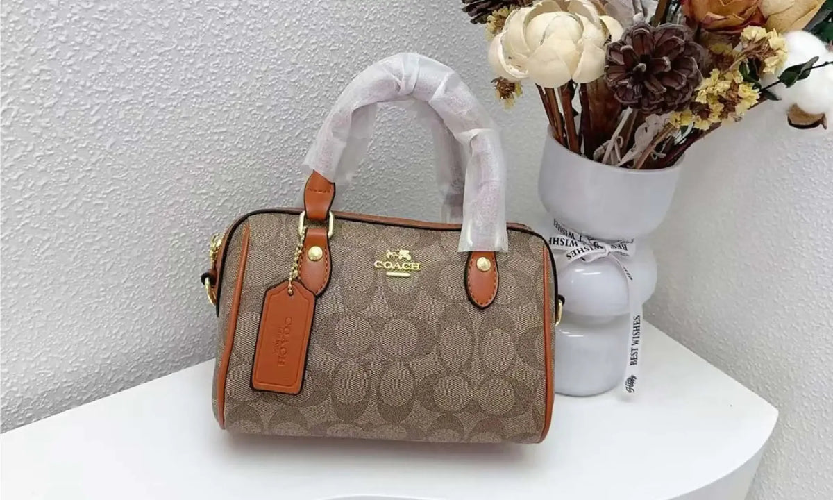 Coach Mini Rowan bag in Brown/Cognac