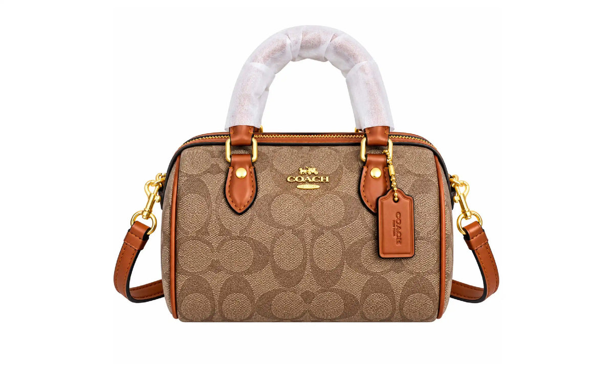 Rowan Crossbody Bag in Signature Canvas – Brown/Cognac
