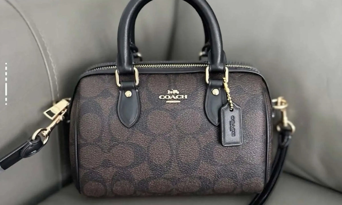 Coach Mini Rowan bag in Dark Brown/Black