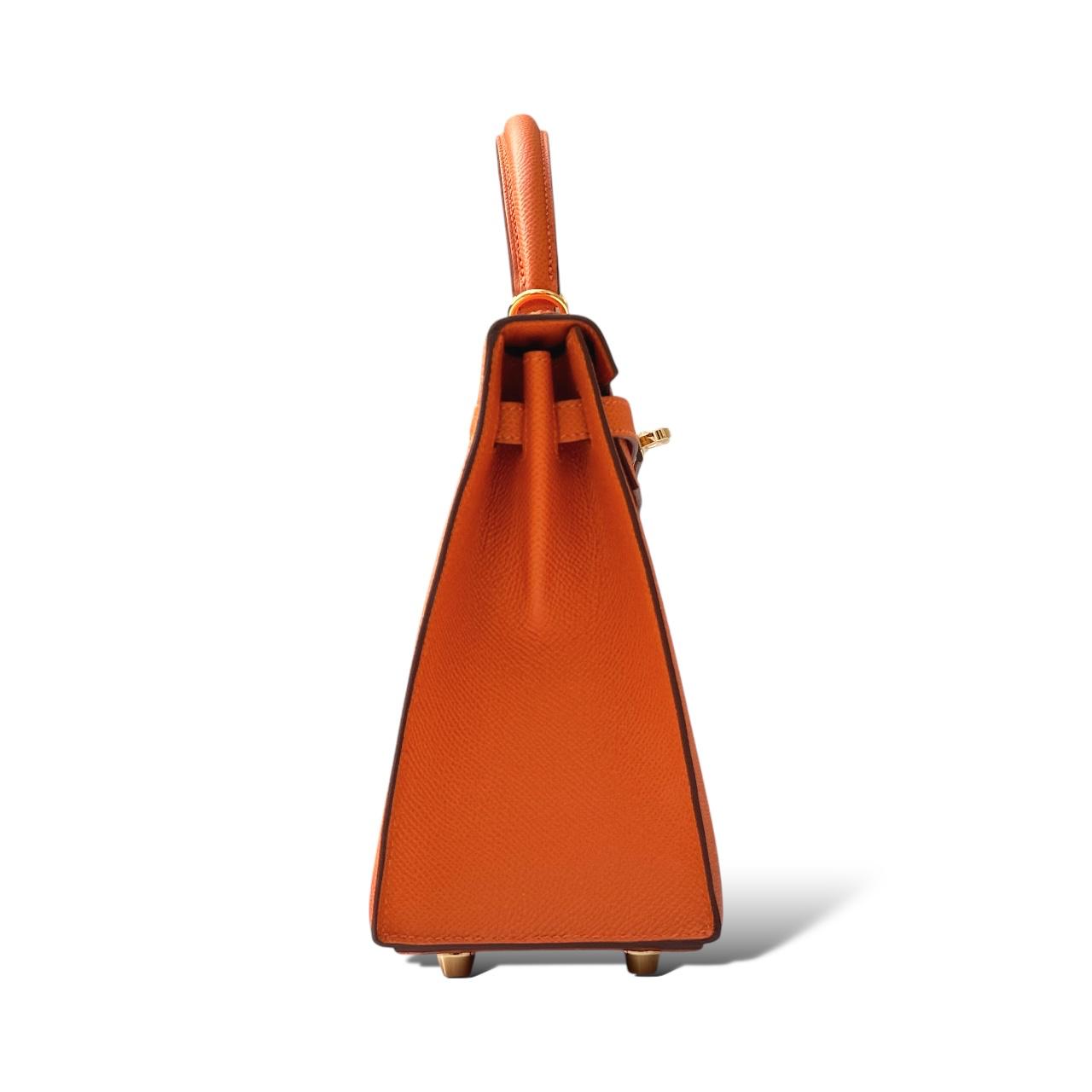 Authentic Hermes Kelly 25 in Iconic Orange - UAE Exclusive! Own the Classic Bag Now - Global Choice UAE
