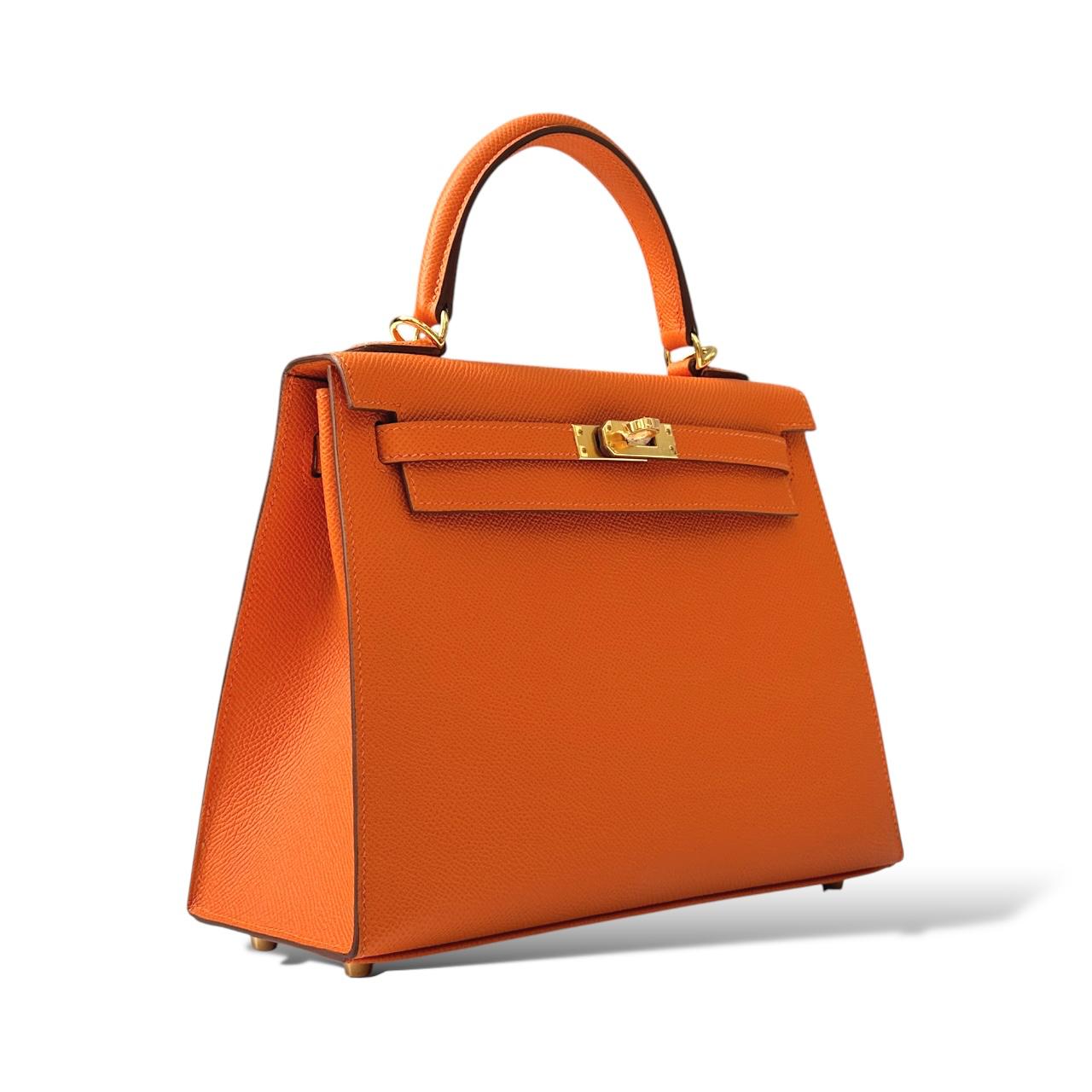 Authentic Hermes Kelly 25 in Iconic Orange - UAE Exclusive! Own the Classic Bag Now - Global Choice UAE