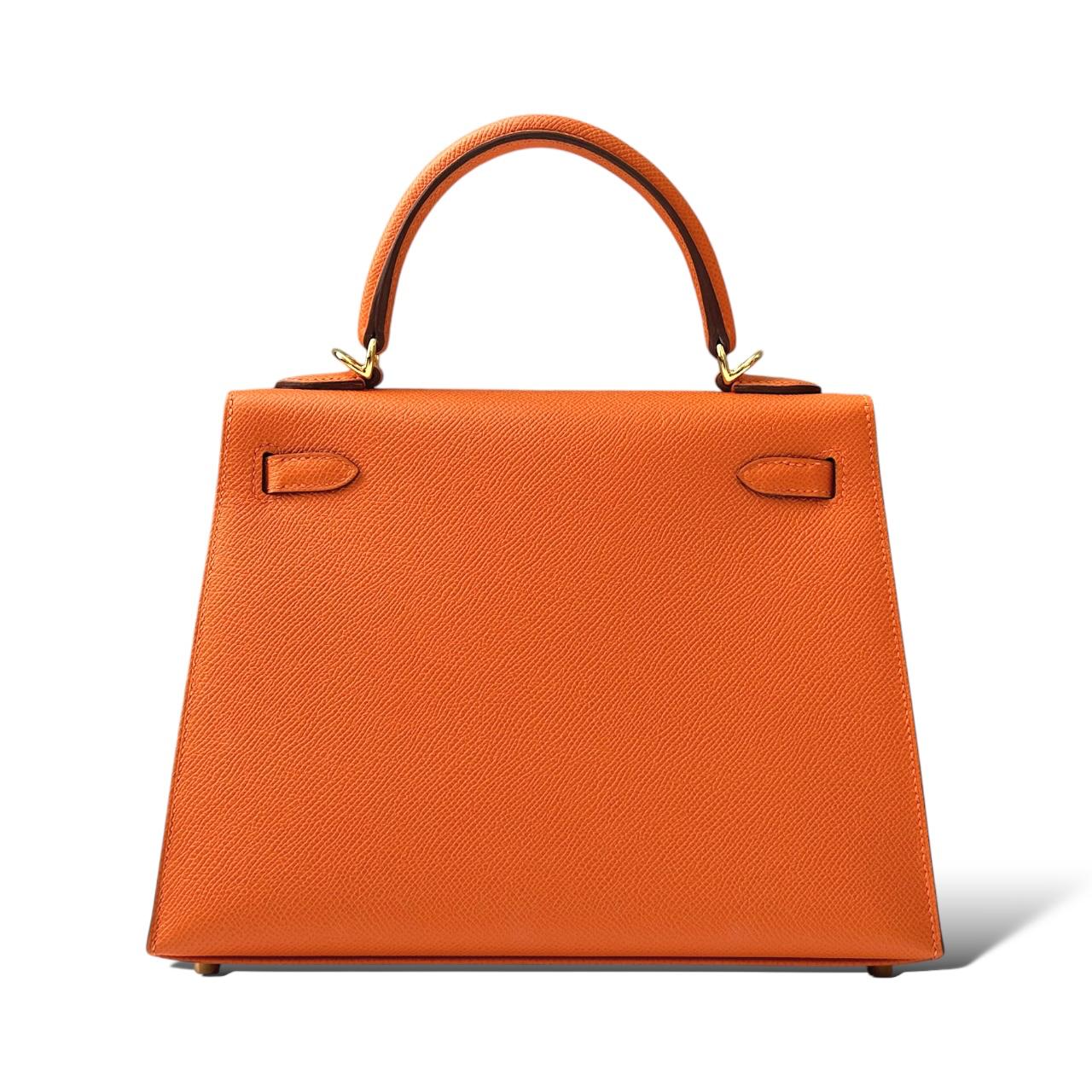 Authentic Hermes Kelly 25 in Iconic Orange - UAE Exclusive! Own the Classic Bag Now - Global Choice UAE