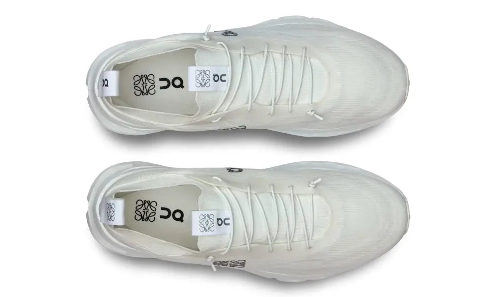 Top view of LOEWE x On Cloudtilt All White sneakers