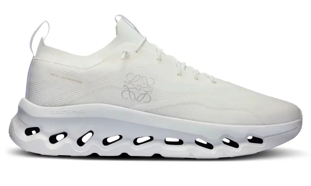 LOEWE x On Cloudtilt All White unisex sneakers side view