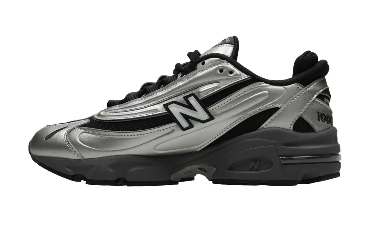 New Balance 1000 Black Metallic Silver unisex sneaker, opposite side view