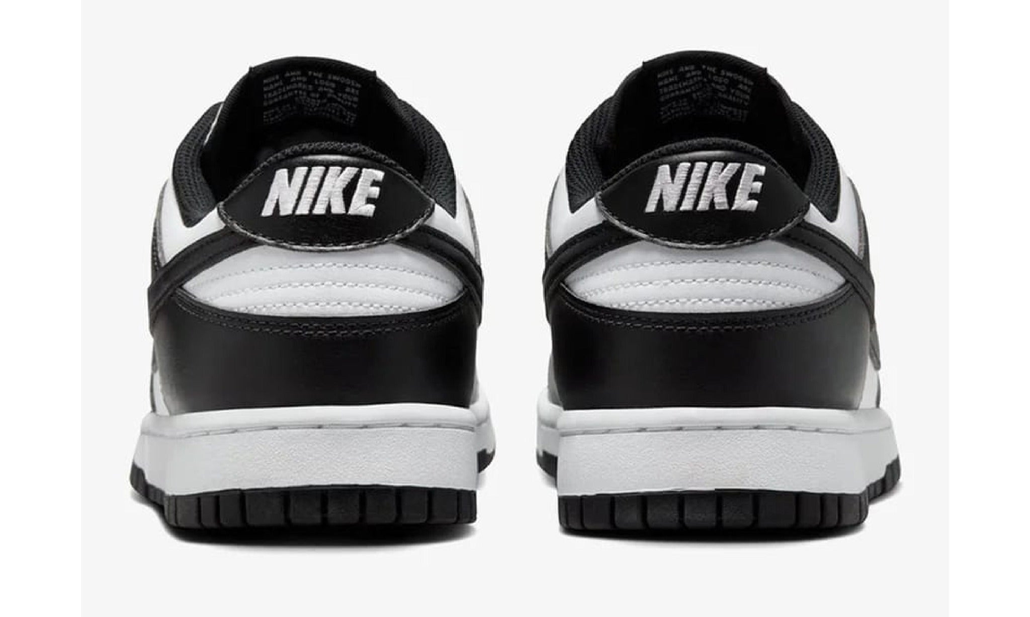 Nike Dunk Low Retro black and white heel view