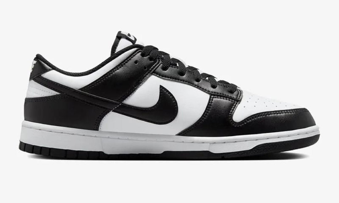 Nike Dunk Low Retro Panda black and white sneakers side view