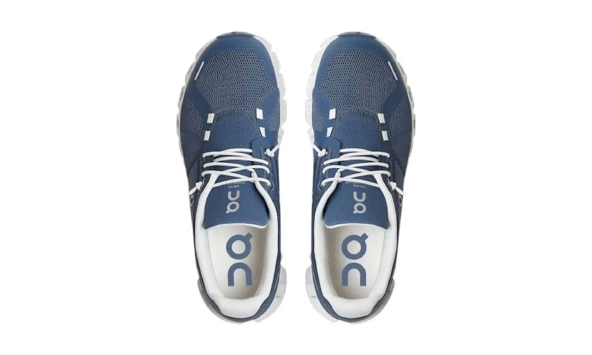 On Cloud 5 Denim/White blue and white sneaker – product view 2