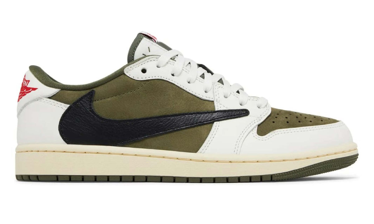 Travis Scott x Air Jordan 1 Low OG Olive side view